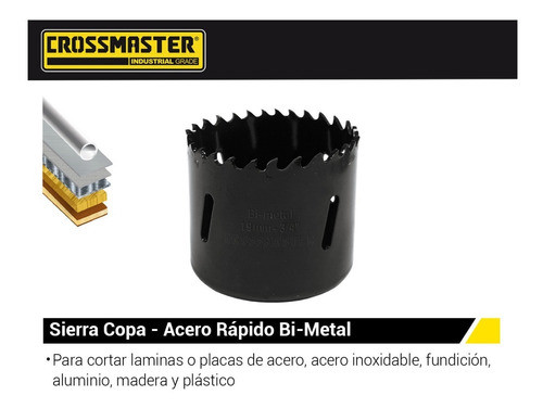 Mecha Copa Bi Metal Acero Sierra 50 Mm Crossmaster 1-31/32 1