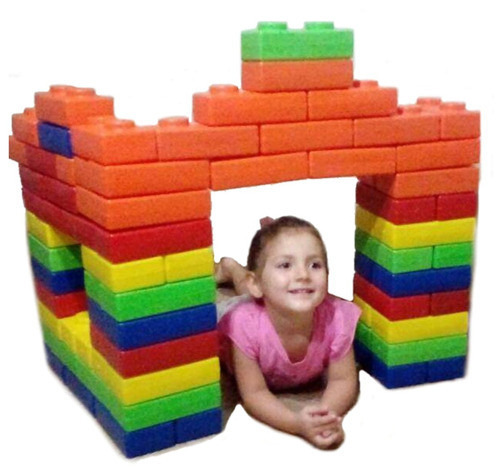 Bloques Gigantes De Construccion Encastrables Pack X100 Unid 0