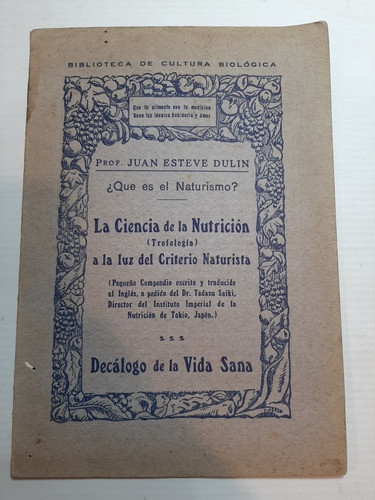 Antiguo Libro La Ciencia De La Nutrición Dulin Ro 1704 0