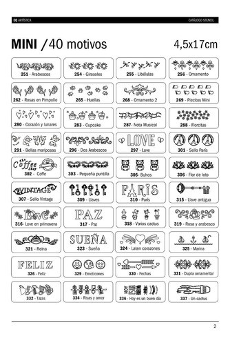 Stencil Eq Arte Mini 4,5 X 17 - Sello Vintage (307) 1
