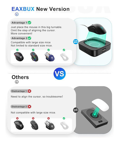 Eaxbux Mecánico Ratón Jiggler,dispositivo Indetectable Mouse 1