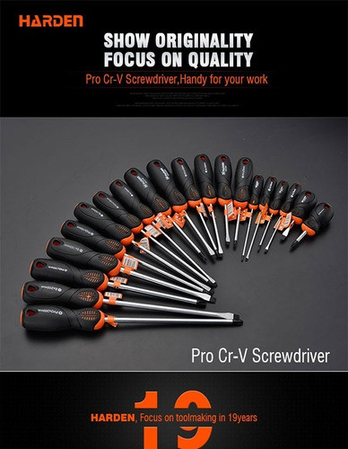 Destornillador Plano 6x38mm Harden Bguemes 1