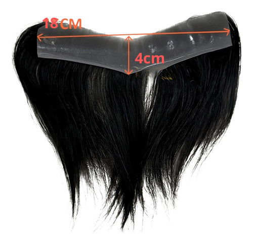 Franja Frontal Silicone Castanho Esc Efeito Natural 4cmx18cm 1