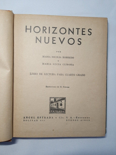 Antiguo Libro Horizontes Nuevos Estrada 1942 Ro F 617 1