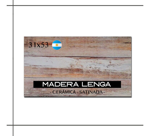 Cerámica Lourdes Madera Lenga Satinado 31 X 53  1° Calidad!! 1