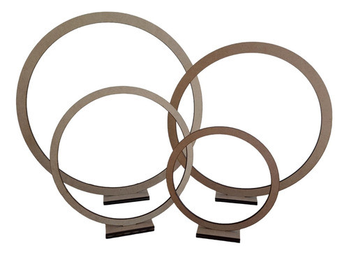 Aros Con Base En Fibrofacil Centro De Mesa Candybar 25cm X10 1