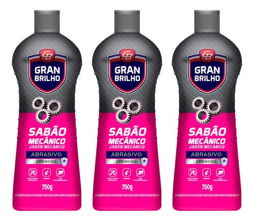03 Un Sabão Mecânico Liquido Desengraxam-te 750g 0