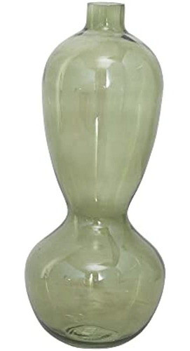 Bloomingville Jarrón De Diseño Curvo Con Flor De Cristal Ver 0