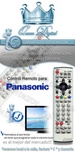 Control Remoto Para Panasonic Lcd 32x20aa Tc-26lx70 42pwd8ws 1