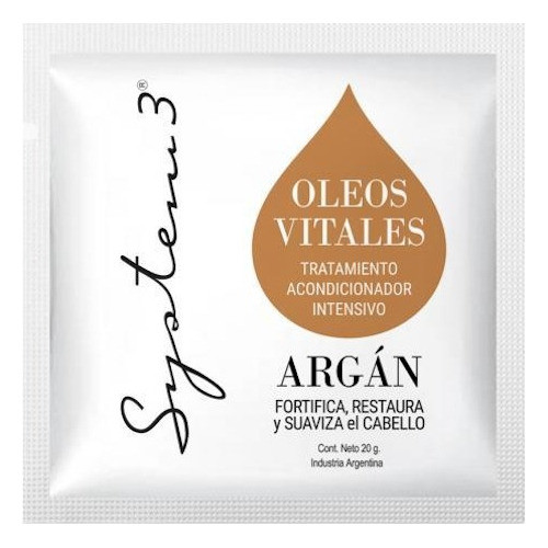 Caja X 24 Sachets Argan Acondicionador Intensivo System 3 1