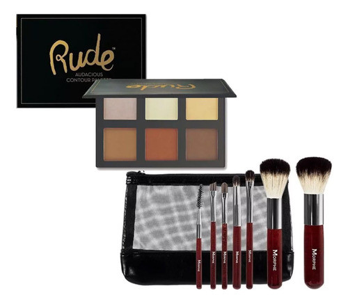 Set De Maquillaje Rude Cosmetics Y Morphe Brochas Y Rostro 0