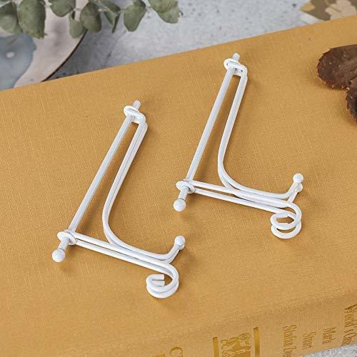 Soporte De Metal Plegable Blanco Para Tarjeta /foto10cm(2u) 1