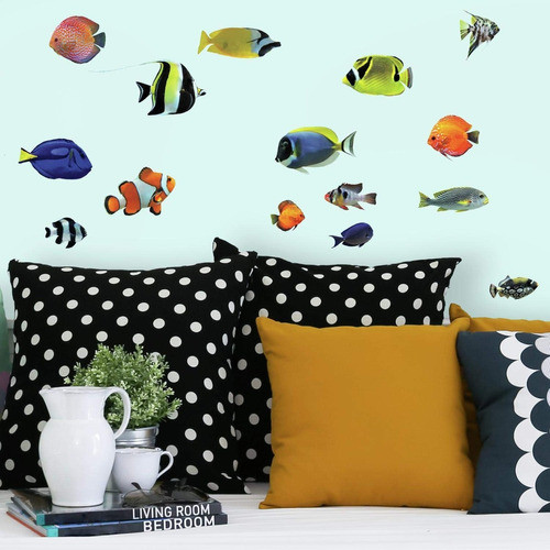 Vinilo Decorativo Pared [7h87491h] Peces Tropicales Animales 0