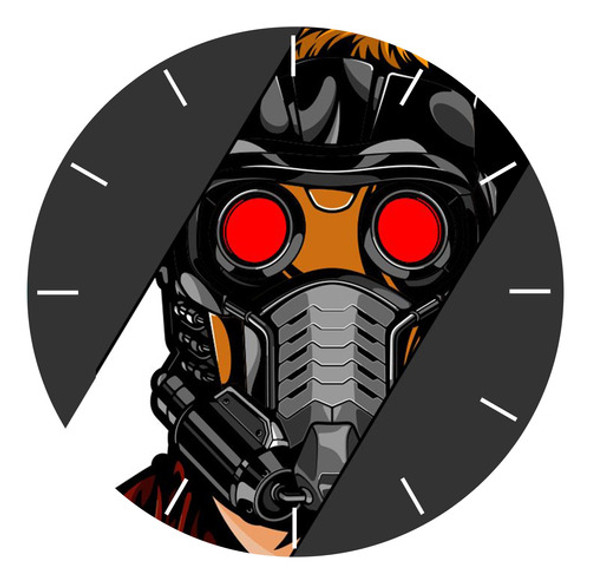 Reloj Mdf 3mm 40 Cm Diametro Star-lord 60 Personalizados 0