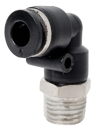Cotovelo Macho Inst Plástico 6mm X 1/4''- Kit Com 10 Peças 1