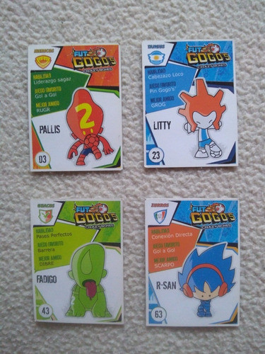 Lote 4 Trading Cards Fut Gogo's Panini 0