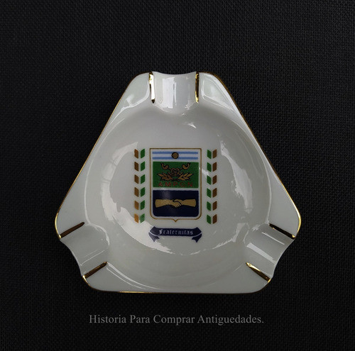 Cenicero Antiguo Porcelana Gendarmería Nacional Amugenal 0
