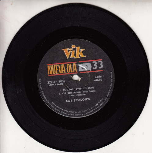 1965 Rock Uruguay Ep Vinilo Los Epsilons Bulldogs Kano Raro 1