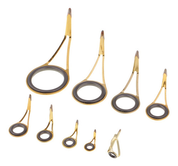 9 Pçs / Set Guia De Vara De Pesca Vara De Ponta De Anel 0 9 Pçs / Set Guia De Vara De Pesca Vara De Ponta De Anel 0