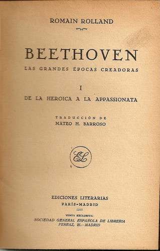 Beethoven - Romain Rolland - Ediciones Literarias 0