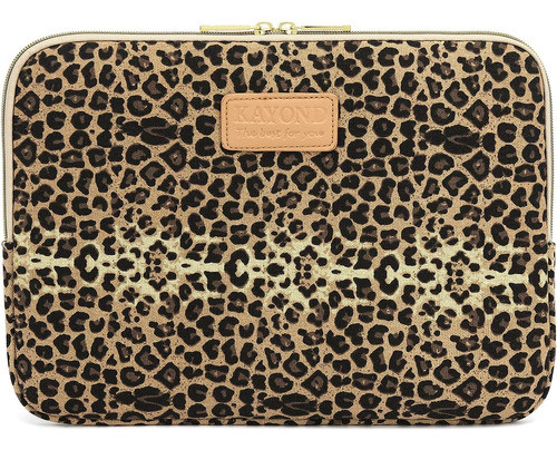 Funda De Tela Kayond Leopard Para Laptop De Hasta 12,5 0