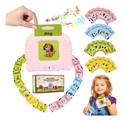 112 Peças Montessori Talking Flash Card Brinquedos Máquina P 0
