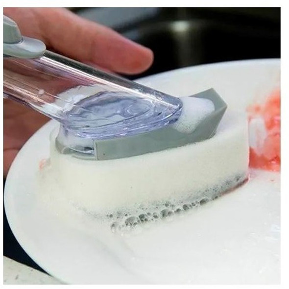 Cepillo Para Fregar Cocina Con Dispensador De Jabón 1