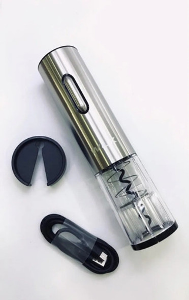 Abridor De Vinho Elétrico Carregaveis Wlk-003 Inox 0