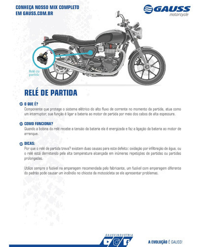 Relé De Partida Para Moto Dafra Citycom 300i 2013 2014 2015 1