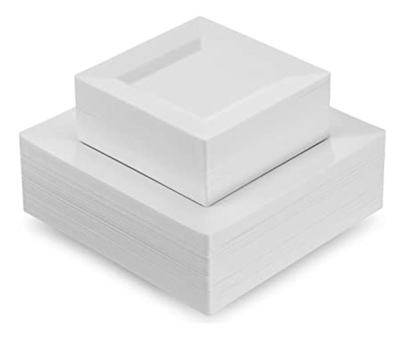 Munfix 60 Platos De Plástico Desechables Cuadrados 0 Munfix 60 Platos De Plástico Desechables Cuadrados 0