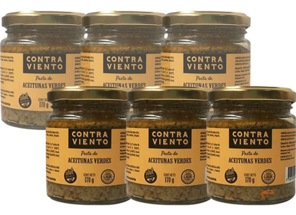 Pasta De Aceitunas Verdes Laur Contra Viento 180gr X6 Unid 0