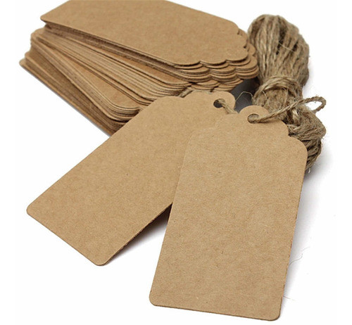 Tag Kraft 100 Unidades Com Cordão 0