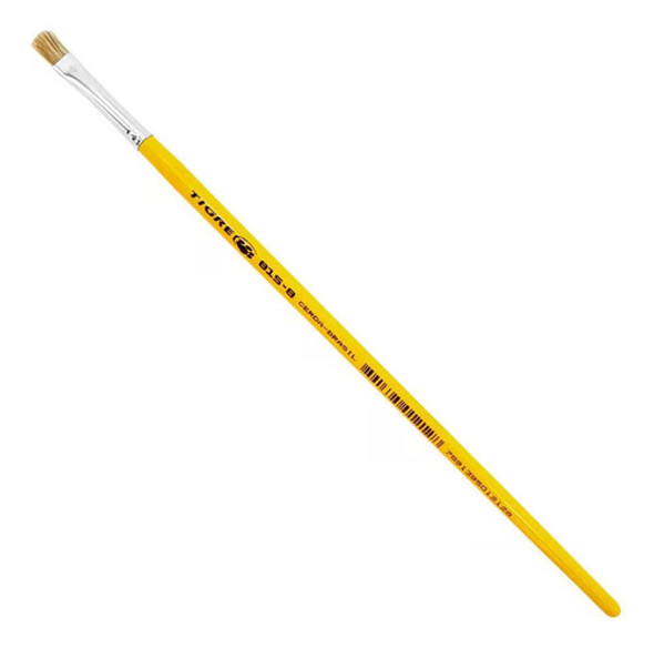 Pincel Chato Artesanato Tigre 815 Nº8 - Kit Com 12 Unidades 1