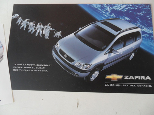 Lote 2 Folleto Catalogo Chevrolet Zafira Antiguo No Manual 1