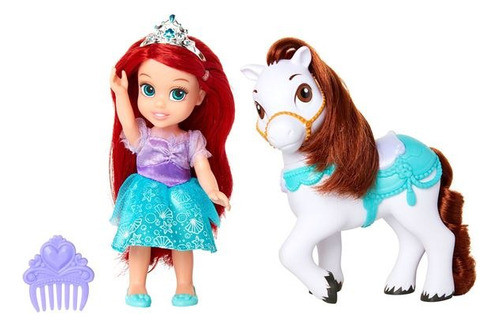 Muñeca Pettite Ariel Con Pony- Princesa Sirenita Original- 0