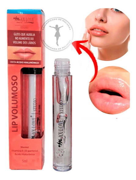 Gel Lip Gloss Aumenta Lábios Com Ácido Hialuronico Incolor 0