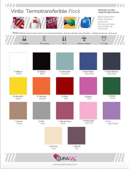 Vinilo Textil Flock 5mt X 50cm (duracal).coreano!! (polgraf) 1