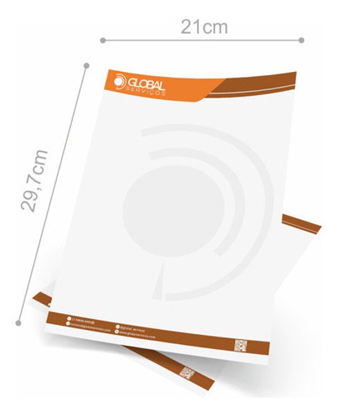 Papel Timbrado A4 Personalizado - 90g. 100 Unidades 1