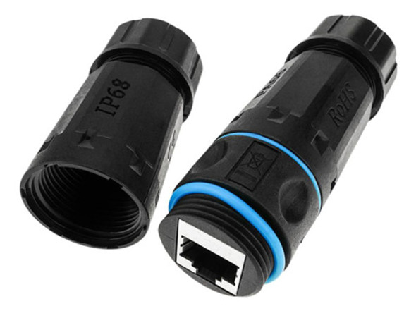 Conector / Ficha Rj45 Hembra / Hembra Ip68 Cat 6 / Estanco 0