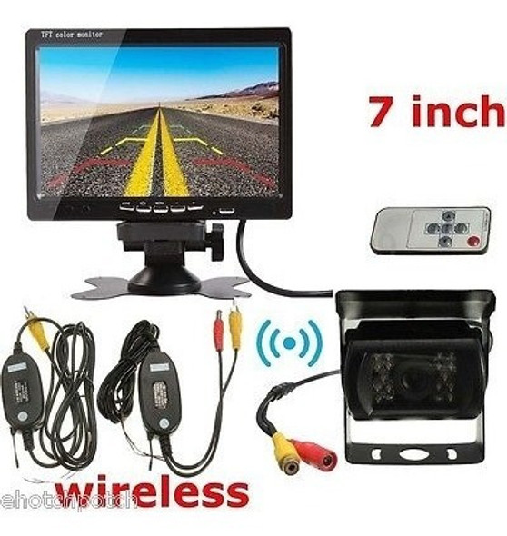 Sistema Visión Trasera Inalámbrica Cámara Noche + 7  Monitor 0