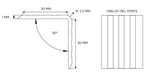 Perfil Angulo 30 X 30 Varilla 3m Rack Anvil Xpro T177i 1