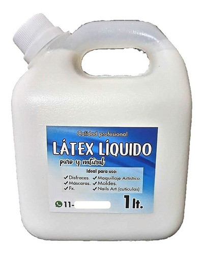 Látex Líquido 1 Litro Goma Maquillaje Fx Uñas Peel Off 0