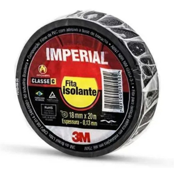 Fita Isolante Imperial 3m 18mm X 20m Rolo Grande Original 1