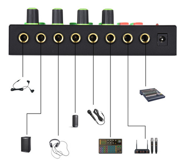 Sound Console 5v.stereo Headphone Recording Studio Channel 1