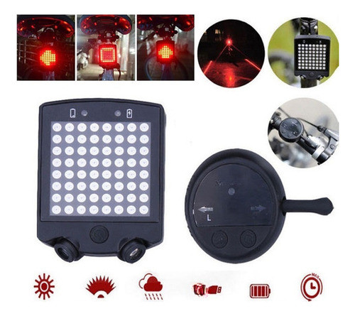 Conjunto Ciclismo Led Seguridad Bicicleta Bicicleta Intermit 0