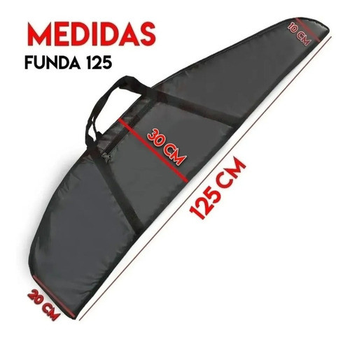 Funda Regular Acolchada Rifle Carabina 125 Con Mira Aire Co2 0