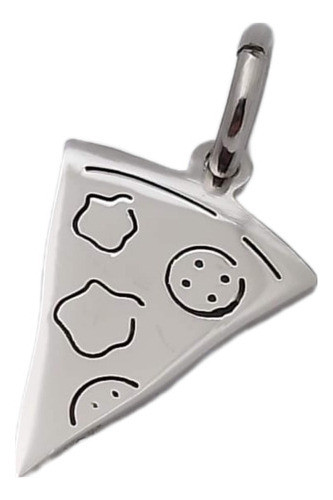 Collar Porción De Pizza Día Del Amigo Acero Joyas Mónac 0