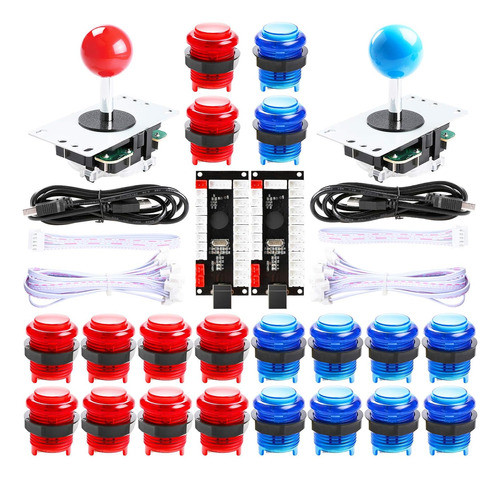 Juego Haz Diy Kits Usb Controlador Joystick Lámpara Led Botó 1