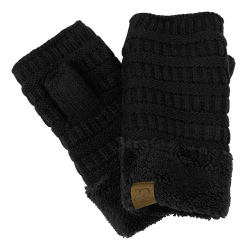 C.c Guantes De Invierno Con Forro Polar De Medio Dedo Sin De 0