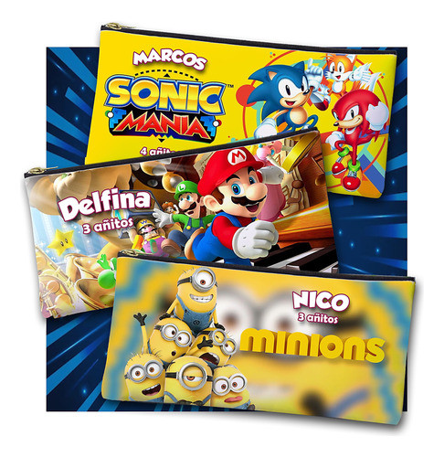 20 Souvenir Cartuchera Personalizada Nombres Individuales 0